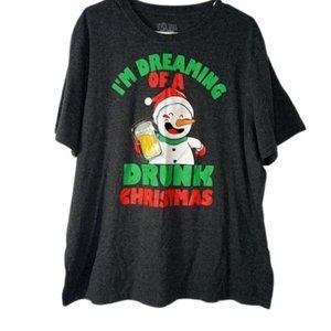 Seven Oaks I'm Dreaming Of A Drunk Christmas Light Up Tee Mens Adult Unisex XXL